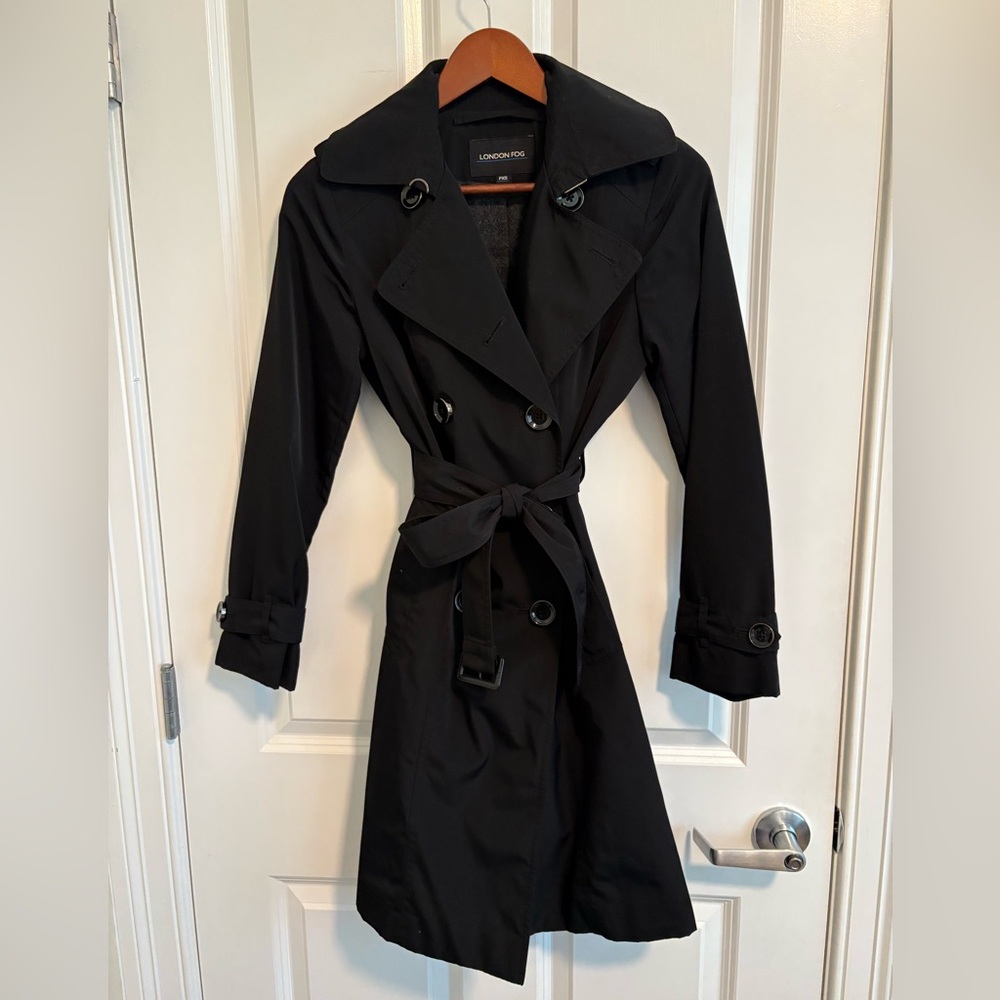 London Fog Double Breasted Trench Coat